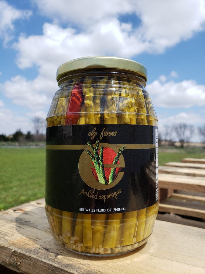 Ely Farms Pickled Asparagus 32 Ounce Jar