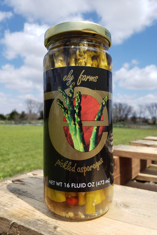 Ely Farms Pickled Asparagus 16 Ounce Jar